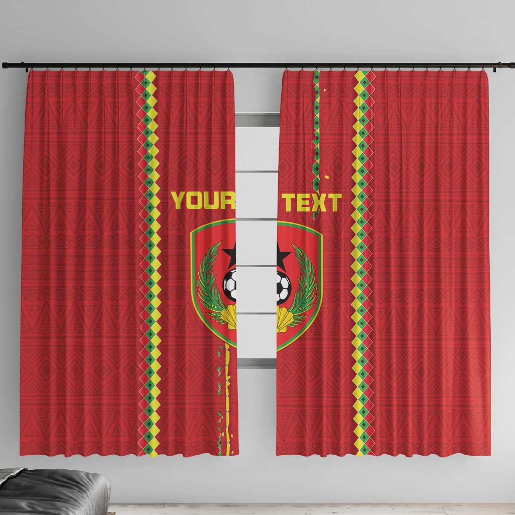 Custom Guinea Bissau Football Window Curtain Go Djurtus - African Pattern