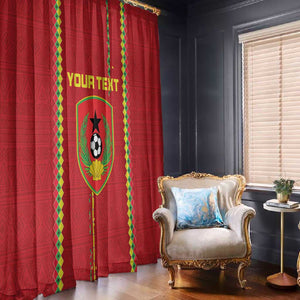 Custom Guinea Bissau Football Window Curtain Go Djurtus - African Pattern