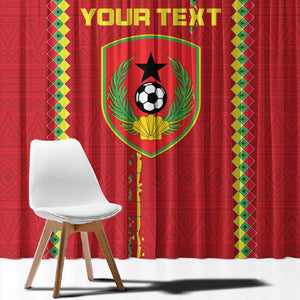 Custom Guinea Bissau Football Window Curtain Go Djurtus - African Pattern