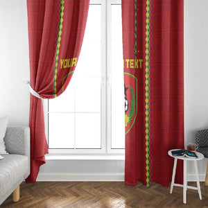 Custom Guinea Bissau Football Window Curtain Go Djurtus - African Pattern