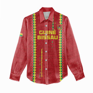 Custom Guinea Bissau Football Women Casual Shirt Go Djurtus - African Pattern