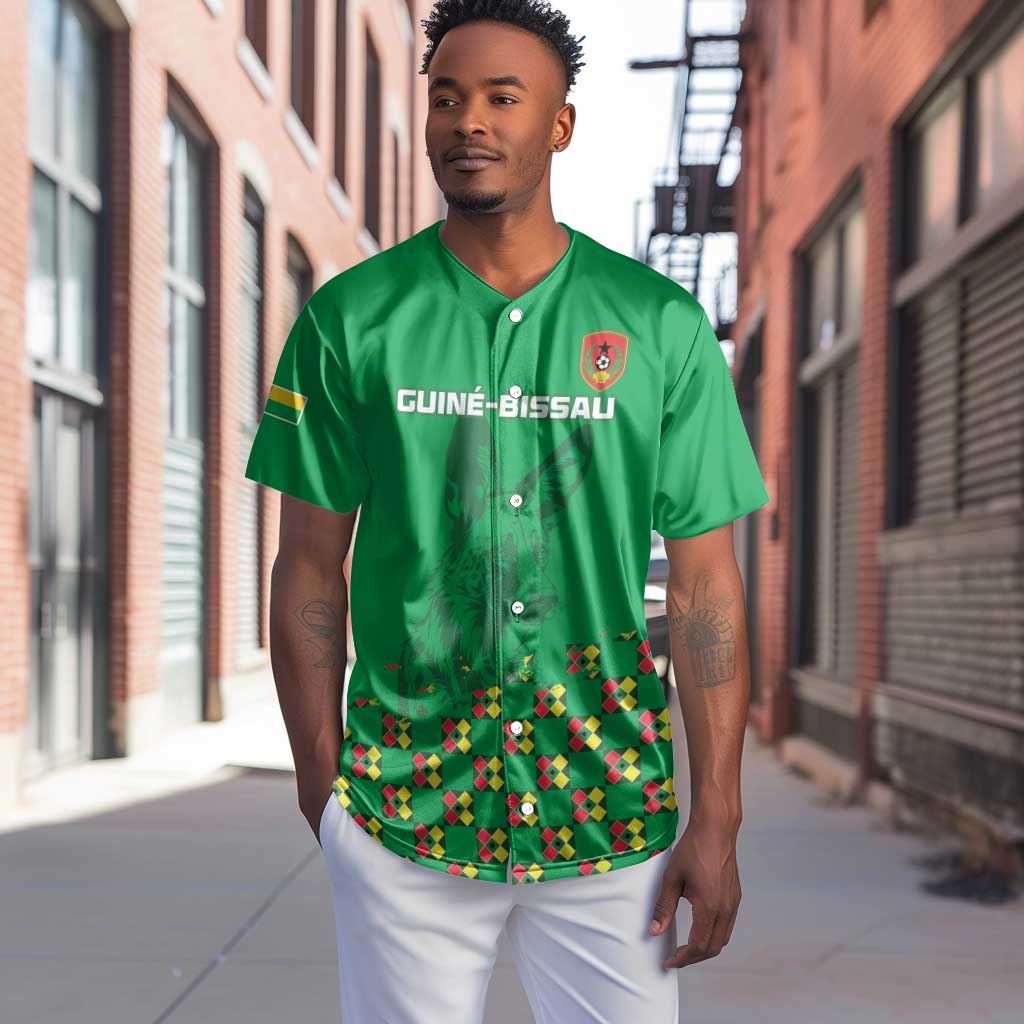 Custom Guinea Bissau Football Baseball Jersey African Wild Dog - Go Djurtus