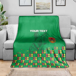 Custom Guinea Bissau Football Blanket African Wild Dog - Go Djurtus