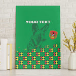 Custom Guinea Bissau Football Canvas Wall Art African Wild Dog - Go Djurtus