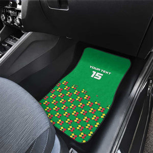 Custom Guinea Bissau Football Car Mats African Wild Dog - Go Djurtus