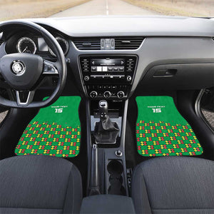 Custom Guinea Bissau Football Car Mats African Wild Dog - Go Djurtus