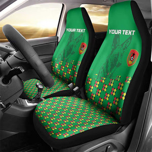 Custom Guinea Bissau Football Car Seat Cover African Wild Dog - Go Djurtus