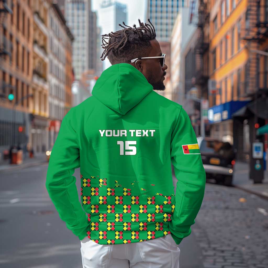 Custom Guinea Bissau Football Hoodie African Wild Dog - Go Djurtus
