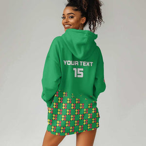 Custom Guinea Bissau Football Hoodie Dress African Wild Dog - Go Djurtus