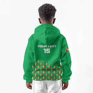 Custom Guinea Bissau Football Kid Hoodie African Wild Dog - Go Djurtus