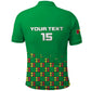 Custom Guinea Bissau Football Polo Shirt African Wild Dog - Go Djurtus