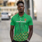 Custom Guinea Bissau Football Polo Shirt African Wild Dog - Go Djurtus