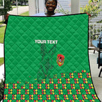 Custom Guinea Bissau Football Quilt African Wild Dog - Go Djurtus