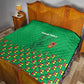 Custom Guinea Bissau Football Quilt African Wild Dog - Go Djurtus