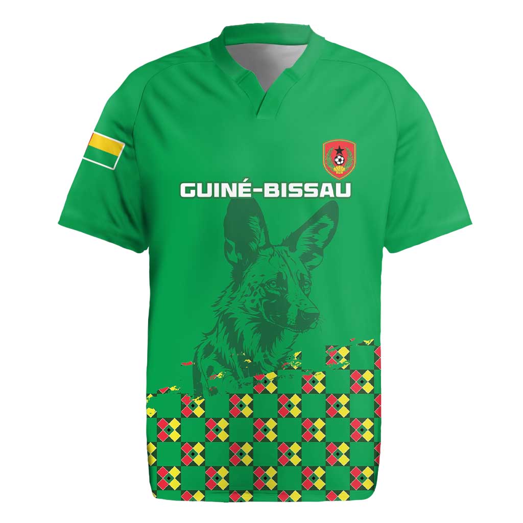 Custom Guinea Bissau Football Rugby Jersey African Wild Dog - Go Djurtus