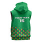 Custom Guinea Bissau Football Sleeveless Hoodie African Wild Dog - Go Djurtus - African Pride