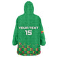 Custom Guinea Bissau Football Wearable Blanket Hoodie African Wild Dog - Go Djurtus