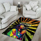 Afro-American Reggae Legend Bob Area Rug One Love - Grunge Style