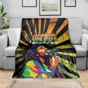 Afro-American Reggae Legend Bob Blanket One Love - Grunge Style