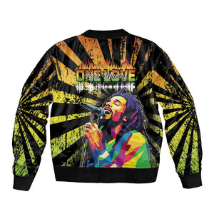 Afro-American Reggae Legend Bob Bomber Jacket One Love - Grunge Style