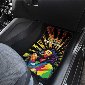 Afro-American Reggae Legend Bob Car Mats One Love - Grunge Style