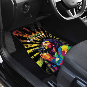 Afro-American Reggae Legend Bob Car Mats One Love - Grunge Style