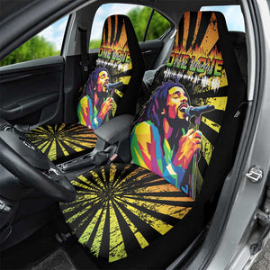 Afro-American Reggae Legend Bob Car Seat Cover One Love - Grunge Style