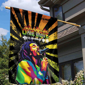 Afro-American Reggae Legend Bob Garden Flag One Love - Grunge Style