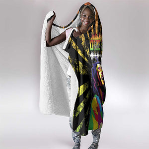 Afro-American Reggae Legend Bob Hooded Blanket One Love - Grunge Style