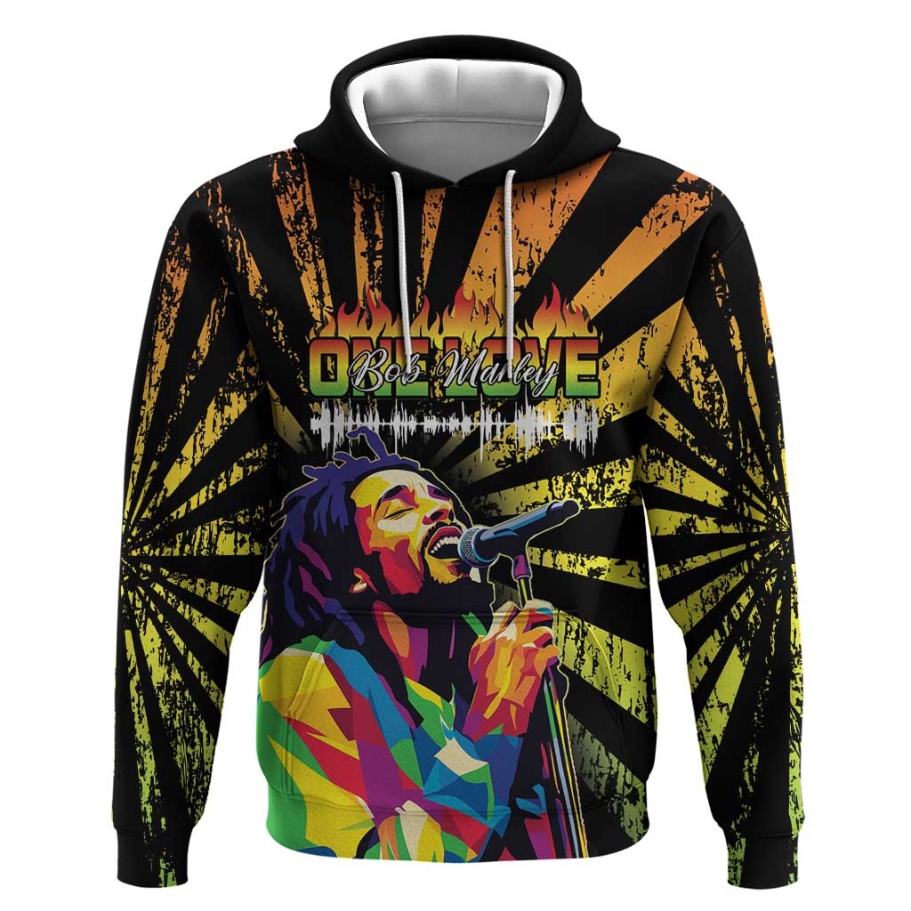 Afro-American Reggae Legend Bob Hoodie One Love - Grunge Style