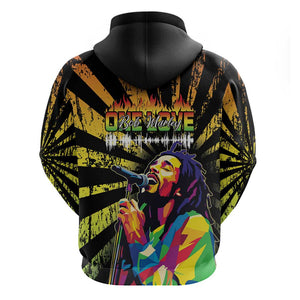 Afro-American Reggae Legend Bob Hoodie One Love - Grunge Style