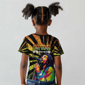 Afro-American Reggae Legend Bob Kid T shirt One Love - Grunge Style