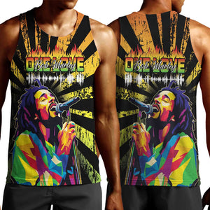 Afro-American Reggae Legend Bob Men Tank Top One Love - Grunge Style