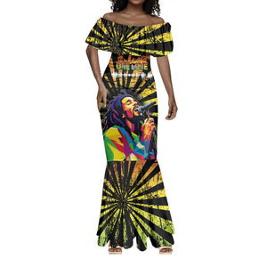 Afro-American Reggae Legend Bob Mermaid Dress One Love - Grunge Style