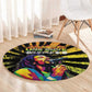 Afro-American Reggae Legend Bob Round Carpet One Love - Grunge Style