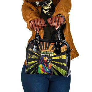 Afro-American Reggae Legend Bob Shoulder Handbag One Love - Grunge Style