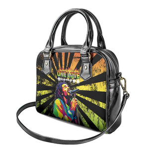 Afro-American Reggae Legend Bob Shoulder Handbag One Love - Grunge Style