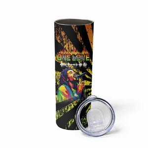 Afro-American Reggae Legend Bob Skinny Tumbler One Love - Grunge Style