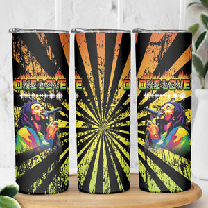 Afro-American Reggae Legend Bob Skinny Tumbler One Love - Grunge Style