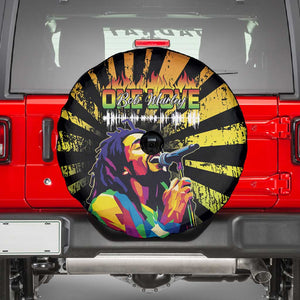 Afro-American Reggae Legend Bob Spare Tire Cover One Love - Grunge Style