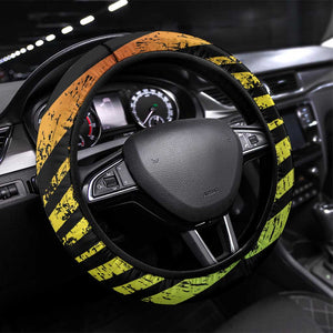 Afro-American Reggae Legend Bob Steering Wheel Cover One Love - Grunge Style