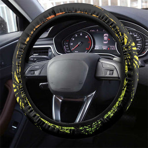 Afro-American Reggae Legend Bob Steering Wheel Cover One Love - Grunge Style