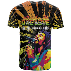 Afro-American Reggae Legend Bob T shirt One Love - Grunge Style