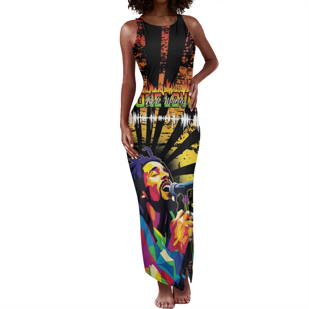 Afro-American Reggae Legend Bob Tank Maxi Dress One Love - Grunge Style