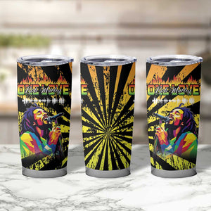 Afro-American Reggae Legend Bob Tumbler Cup One Love - Grunge Style