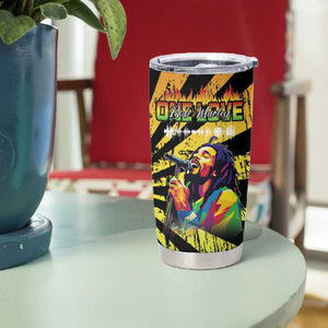 Afro-American Reggae Legend Bob Tumbler Cup One Love - Grunge Style