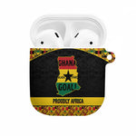 Afro Ghana Football AirPods Case Black Stars Never Fall - Kente Pattern - African Pride