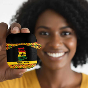 Afro Ghana Football AirPods Case Black Stars Never Fall - Kente Pattern - African Pride