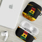Afro Ghana Football AirPods Case Black Stars Never Fall - Kente Pattern - African Pride