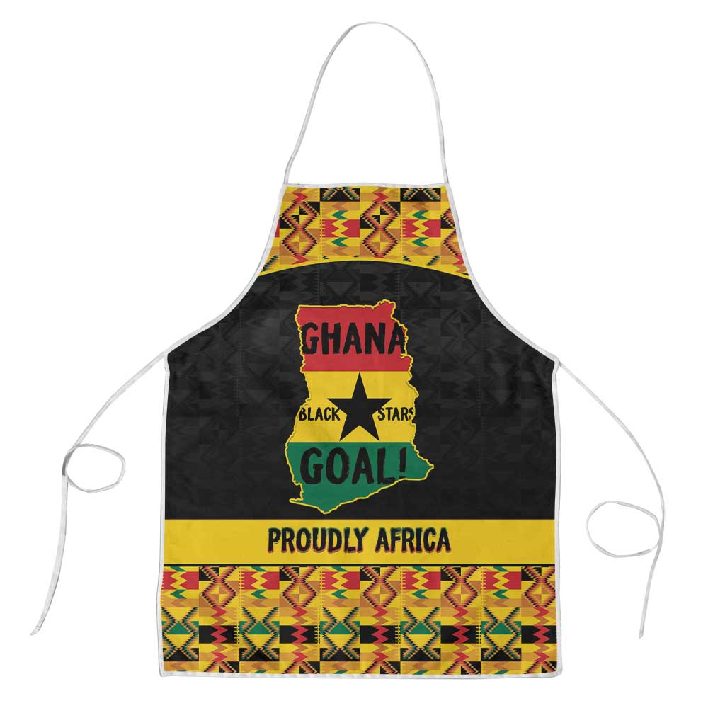 Afro Ghana Football Apron Black Stars Never Fall - Kente Pattern - African Pride